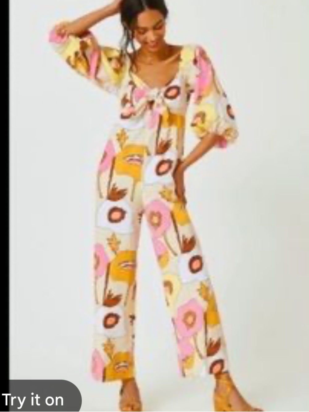 Anthropologie Bel Kazan womansWomen’s Floral Wide-Leg Jumpsuit size S
